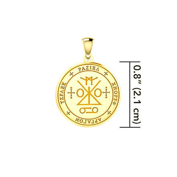Sigil of the Archangel Raziel Solid Gold Pendant (Small) GPD5485 - Jewelry